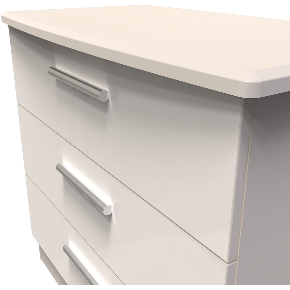 Crowndale Knightsbridge 3 Drawer Kashmir Gloss Chest of Drawers Ready Assembled Image 5