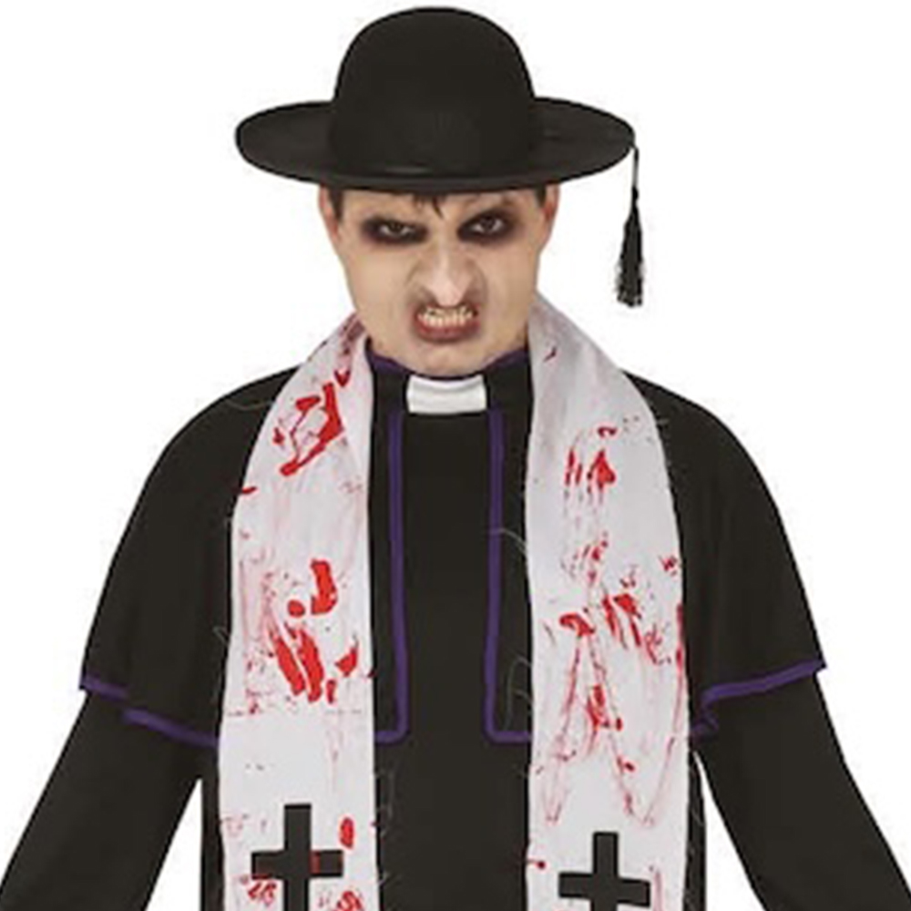 Fiestas Guirca Adult Zombie Priest Black Halloween Costume XL Image 3