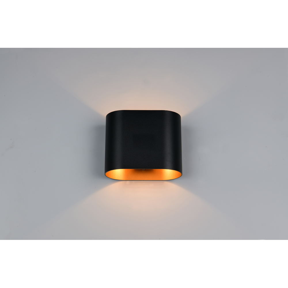 TRIO Alani Black and Gold Up and Down Wall Light Image 4
