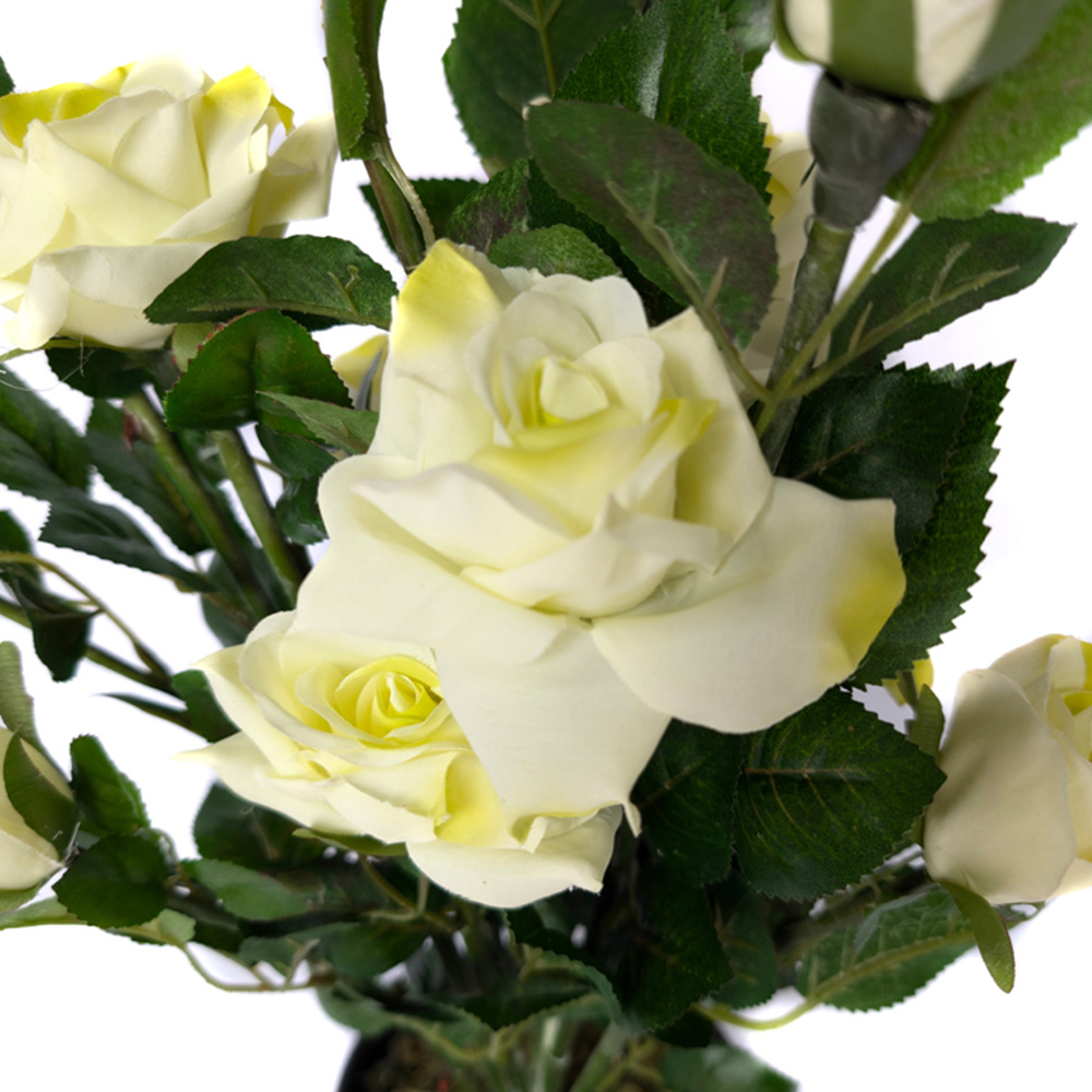 Best Artificial White Rose Plant in Pot 2ft Image 4