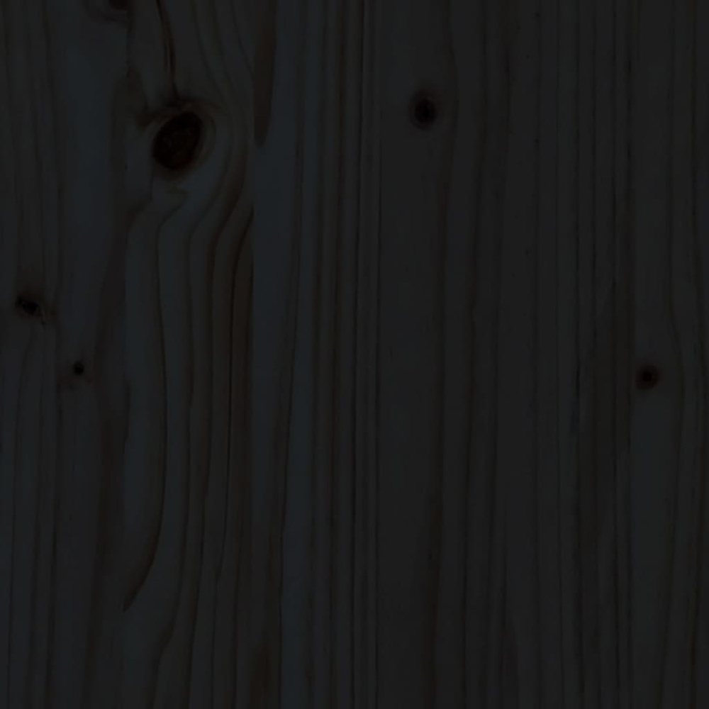 vidaXL Black Pine Wood Garden Planter 57 x 50 x 62cm Image 7