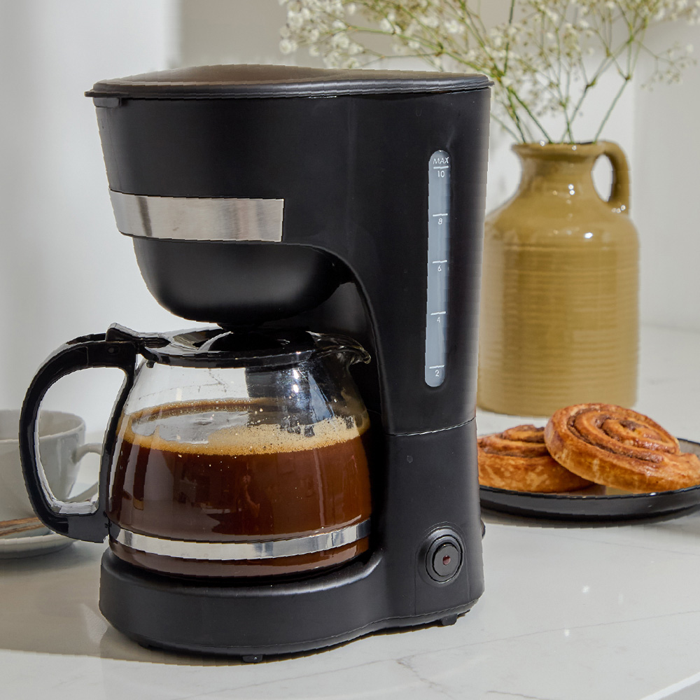 Quest 36579 Black Reusable Nylon Filter 1.25L Drip Coffee Machine Image 2