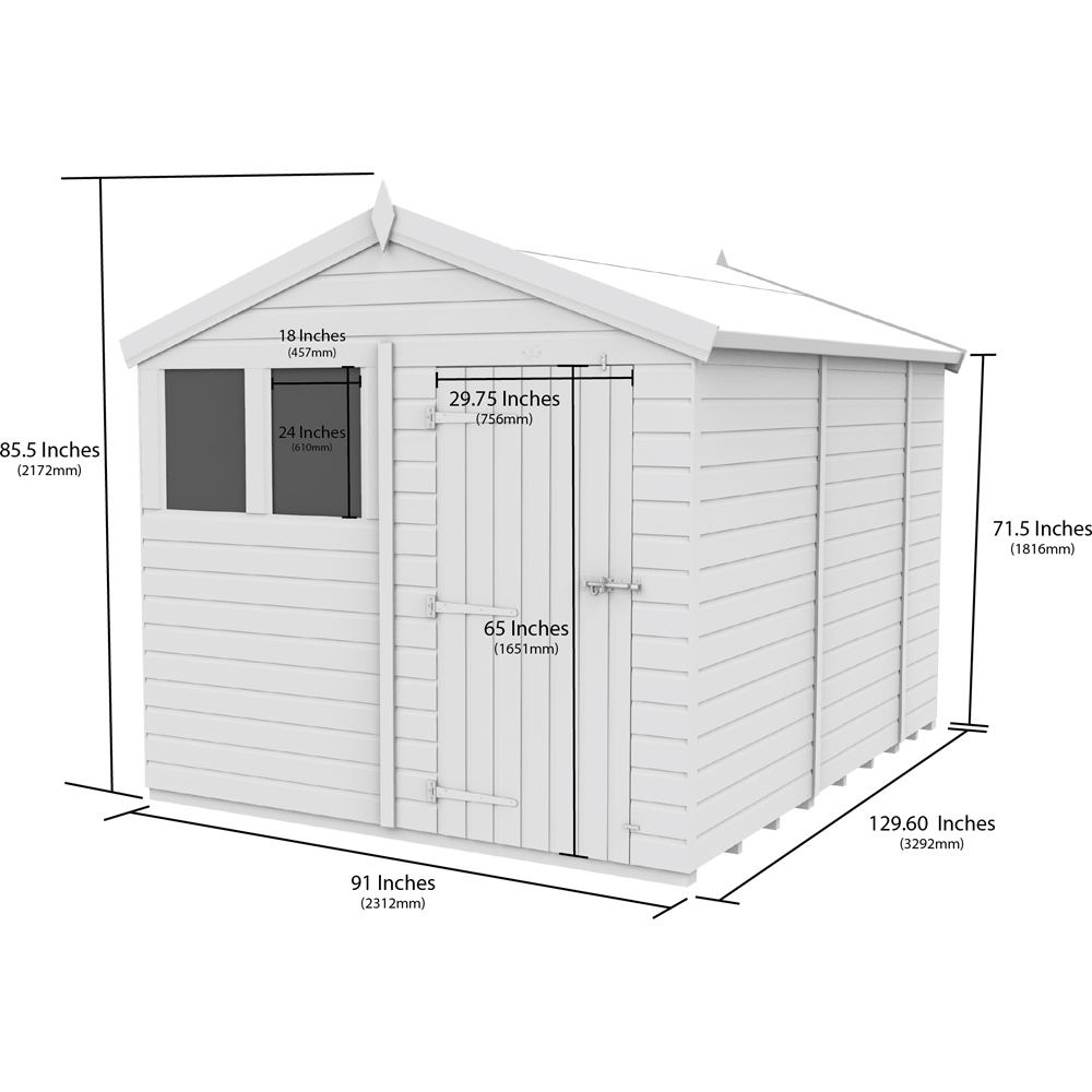 DIY Sheds 8 x 11ft Tongue and Groove Timber Apex Security Shed Image 9