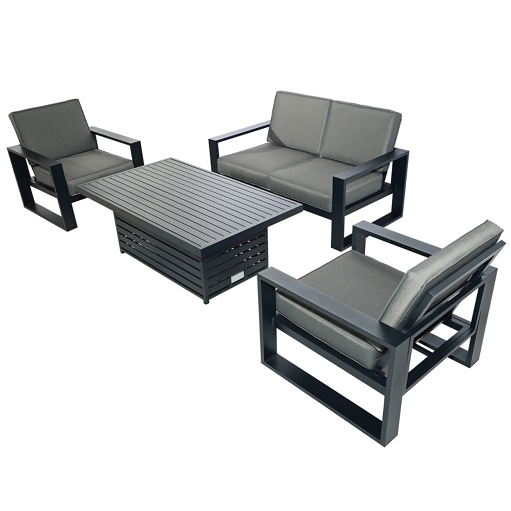 Furniture One 4 Seater Aluminium Garden Dining Set Image 3
