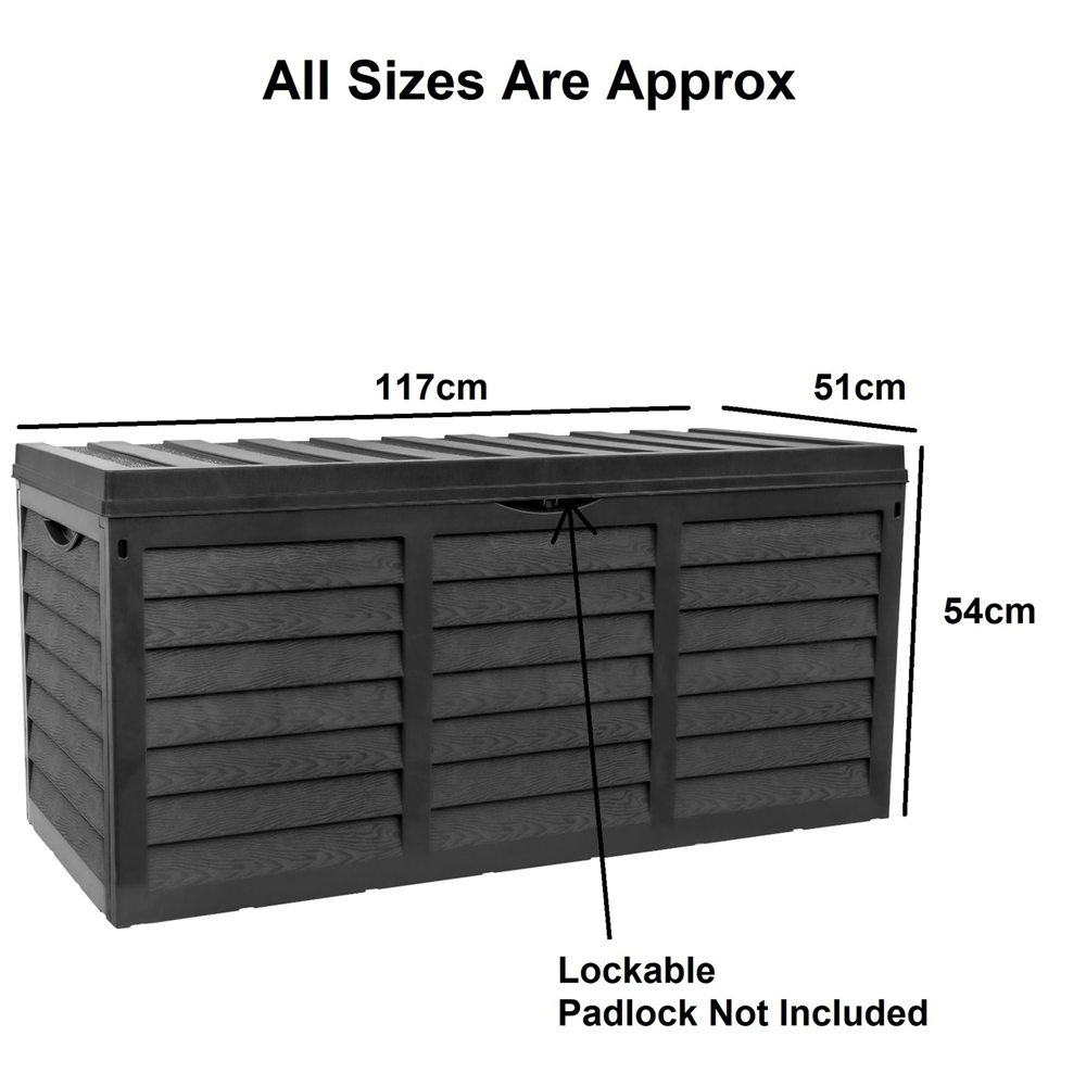 Gr8 Garden 320L Black Plastic Storage Box Image 6