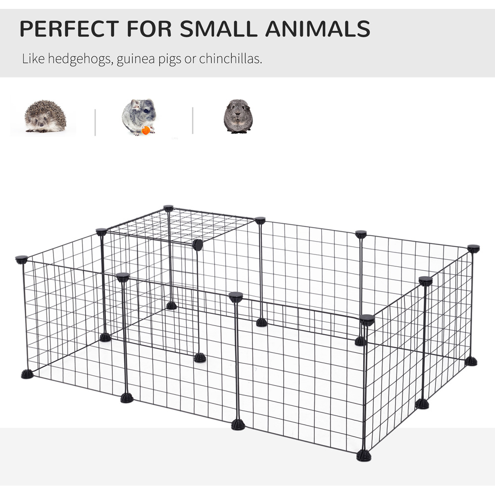 PawHut DIY Pet Playpen Metal Wire Fence 12 Panel Enclosure Image 4