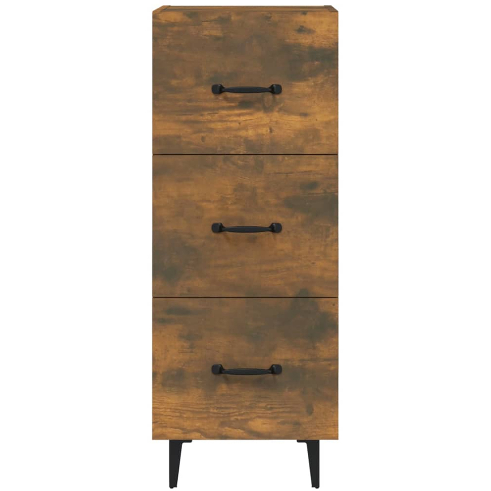 vidaXL 3 Drawer Smoked Oak Sideboard Image 5
