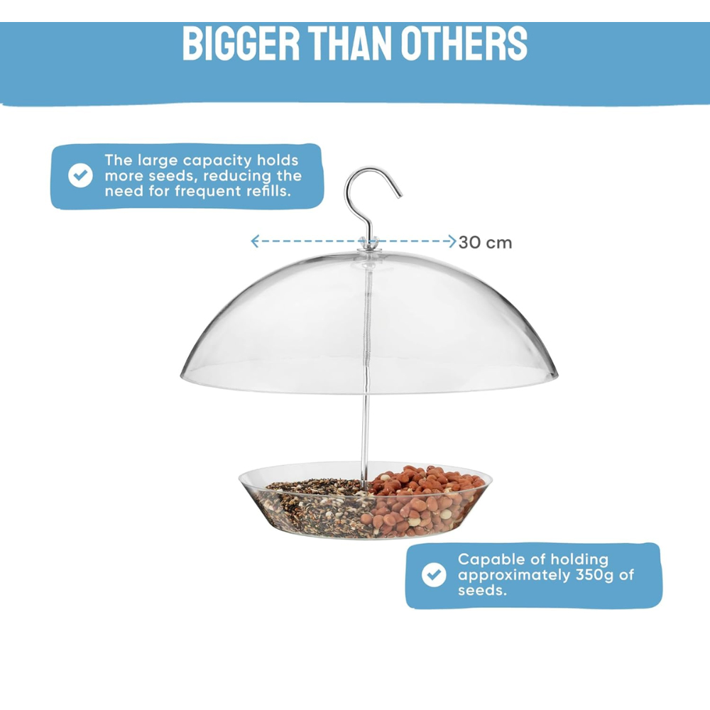 Happy Beaks Squirrel-Proof Design Domed Hanging Bird Feeder Image 7