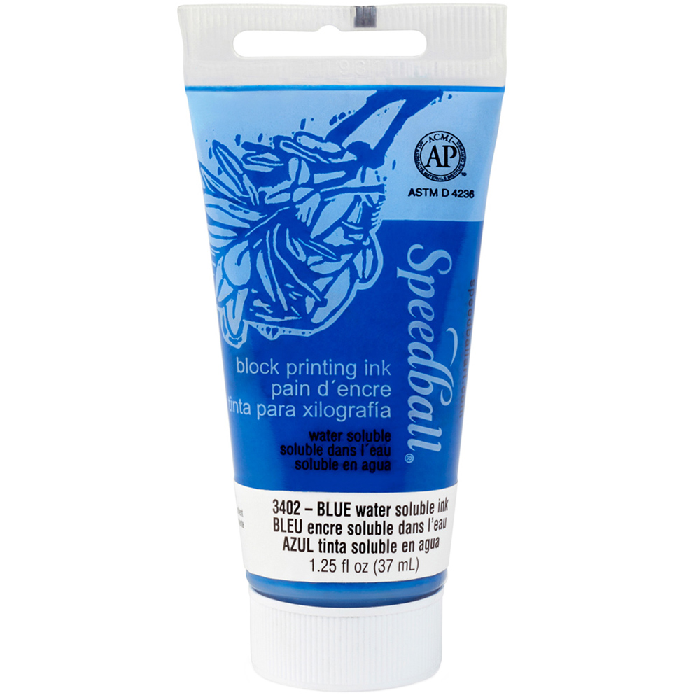 Speedball Blue Water Soluble Block Ink 37ml Image