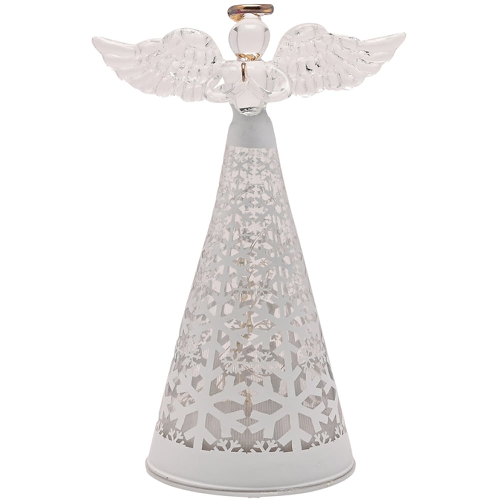 The Seasonal Gift Co. Warm White LED Light Up Angel Christmas Decoration 16cm Image 2