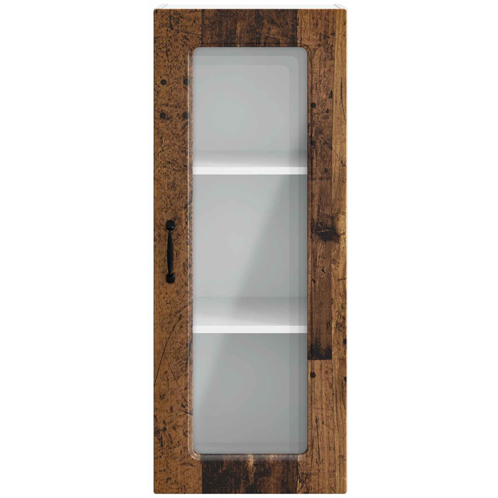 vidaXL Single Glass Door Old Wood Kitchen Wall Cabinet Image 4