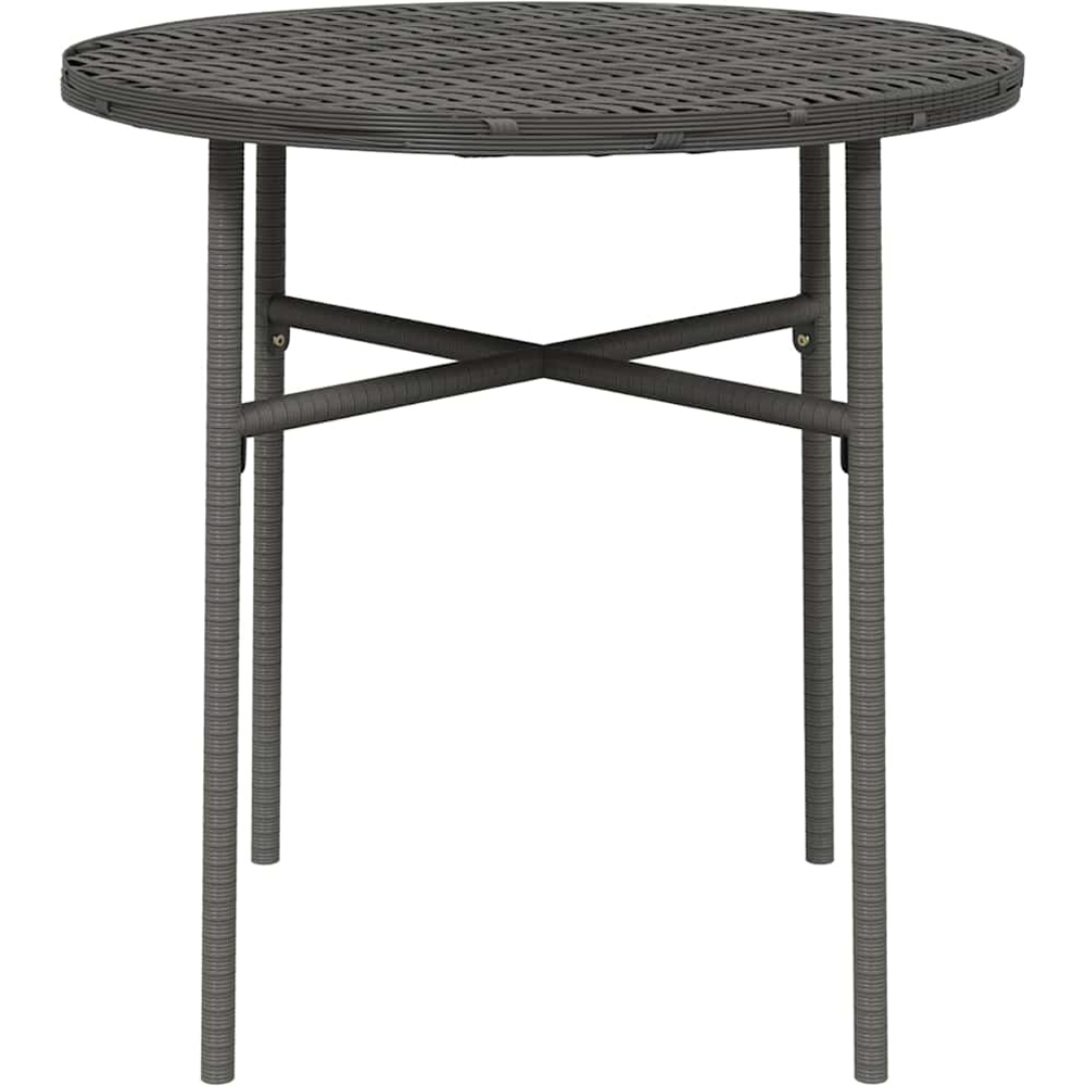Walplus Grey PE Rattan Steel Coffee Table Image 3