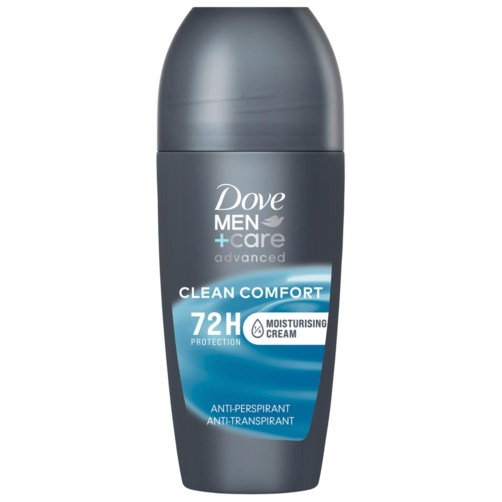 Dove Men+Care Advanced Clean Comfort Antiperspirant Deodorant Roll On 50ml Image 1