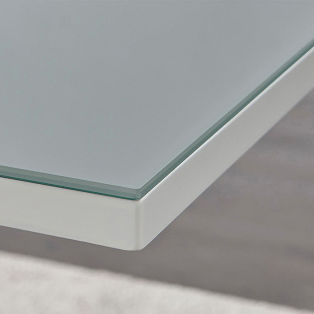 Furniturebox Lucia Solara 6 Seater Dining Set Grey Gloss White and Chrome Image 5