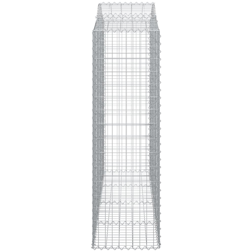 vidaXL Silver Galvanised Iron Gabion Basket 200 x 50 x 160/180cm 2 Pack Image 3