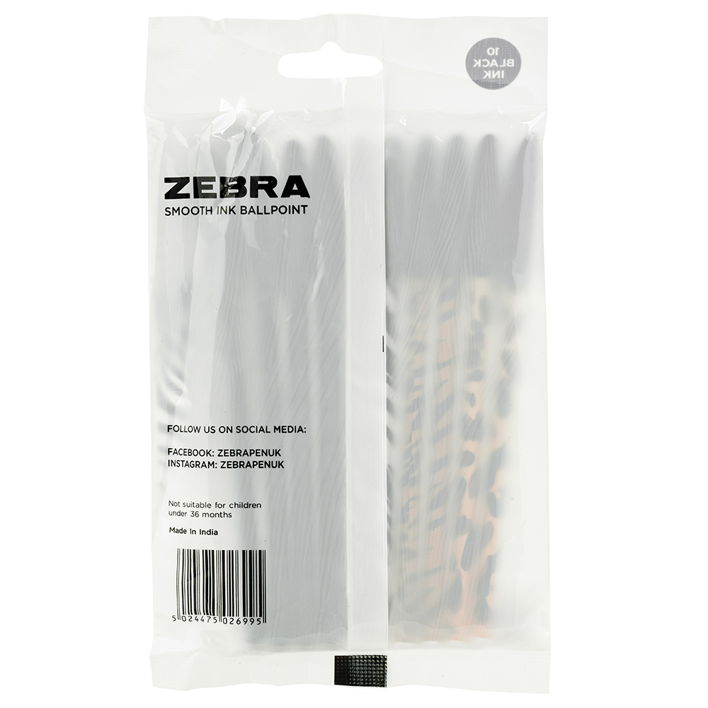 Zebra Doodlerz Animal Stick Black Pen 10 Pack Image 6