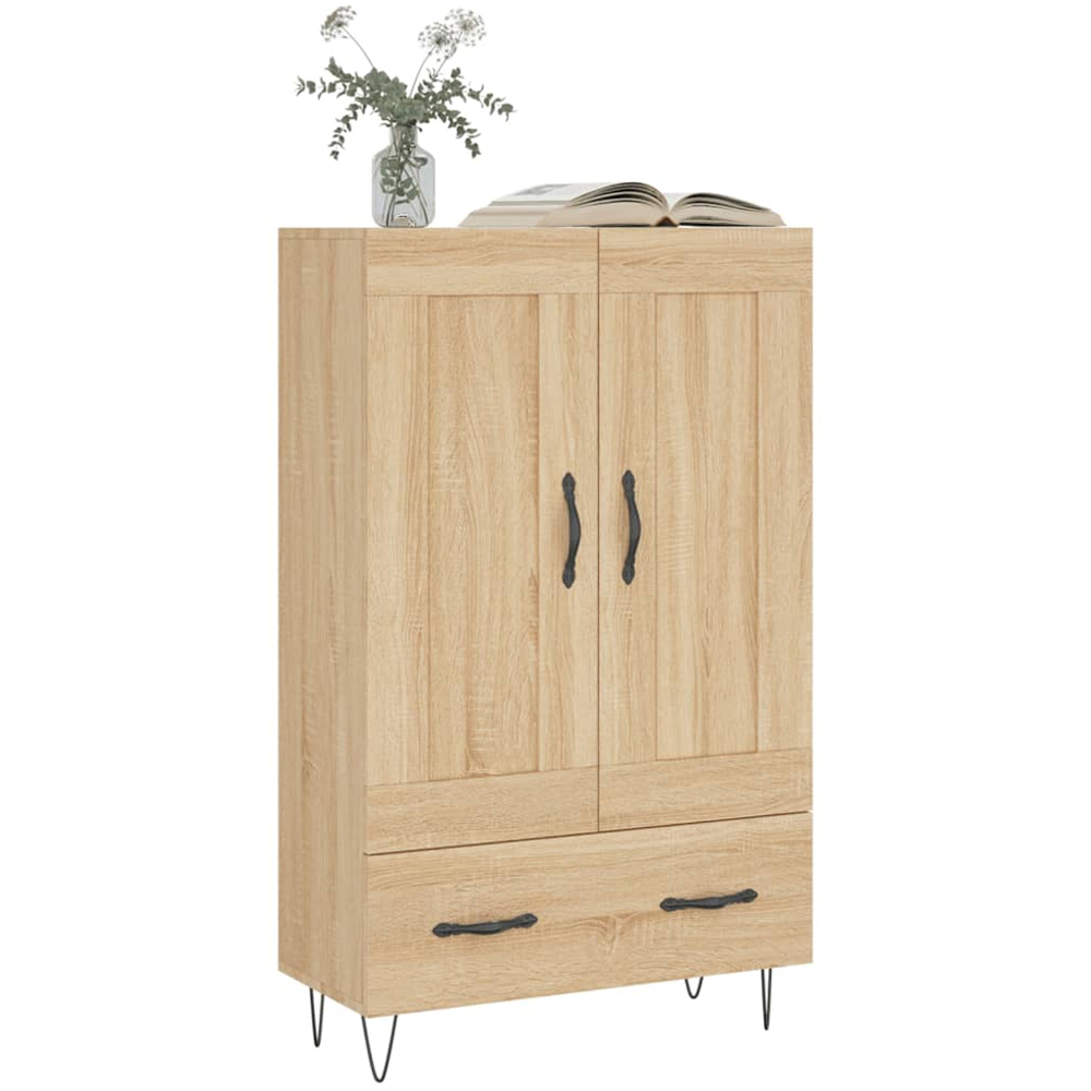 vidaXL 2 Door Single Drawer Sonoma Oak Highboard Image 3