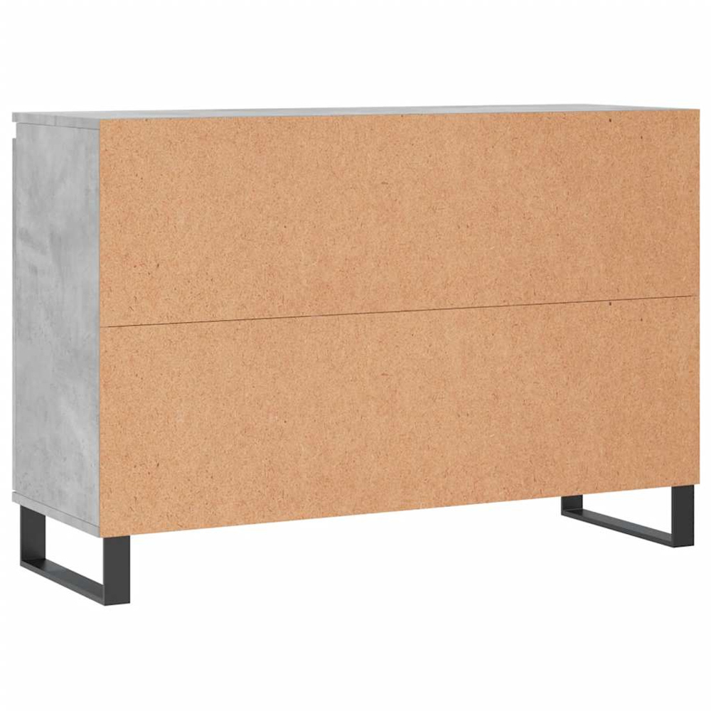 vidaXL 2 Door 2 Drawer Concrete Grey Sideboard Image 8