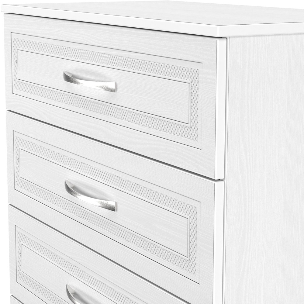 Crowndale Dorset 5 Drawer Signature White Chest of Drawers Ready Assembled Image 5