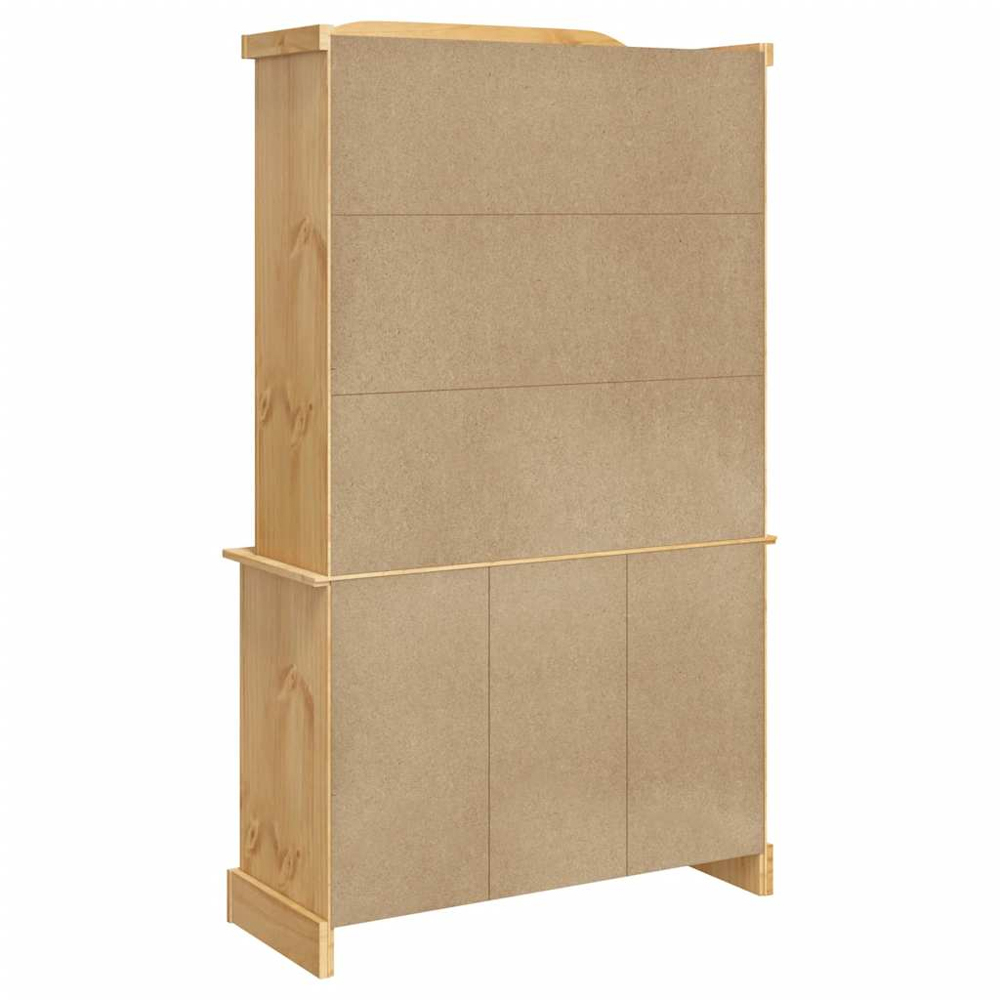 vidaXL Corona 6 Door 3 Drawer Brown Solid Pine Wood Highboard Image 6
