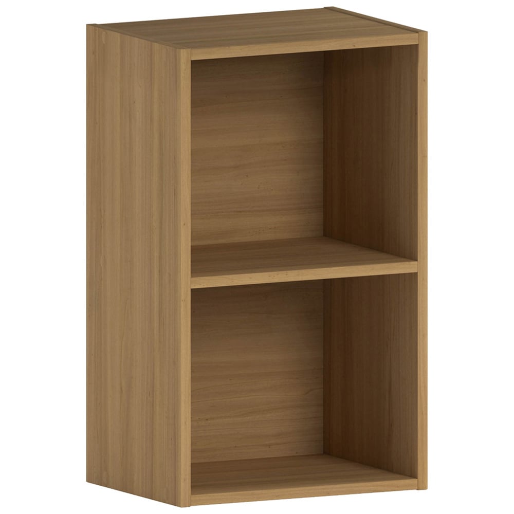 Vida Designs Oxford 2 Shelf Oak Cube Bookcase Image 2