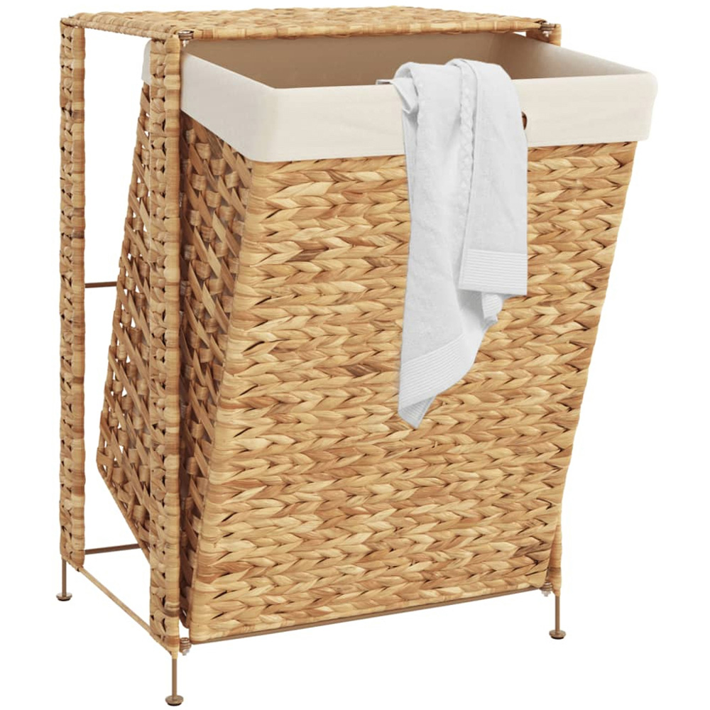 vidaXL Brown Water Hyacinth Laundry Basket 64 x 44 x 34cm Image 2
