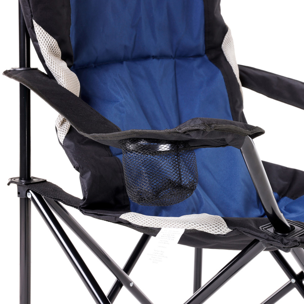 Charles Bentley Odyssey Blue and Grey Single Camping Chair Image 4