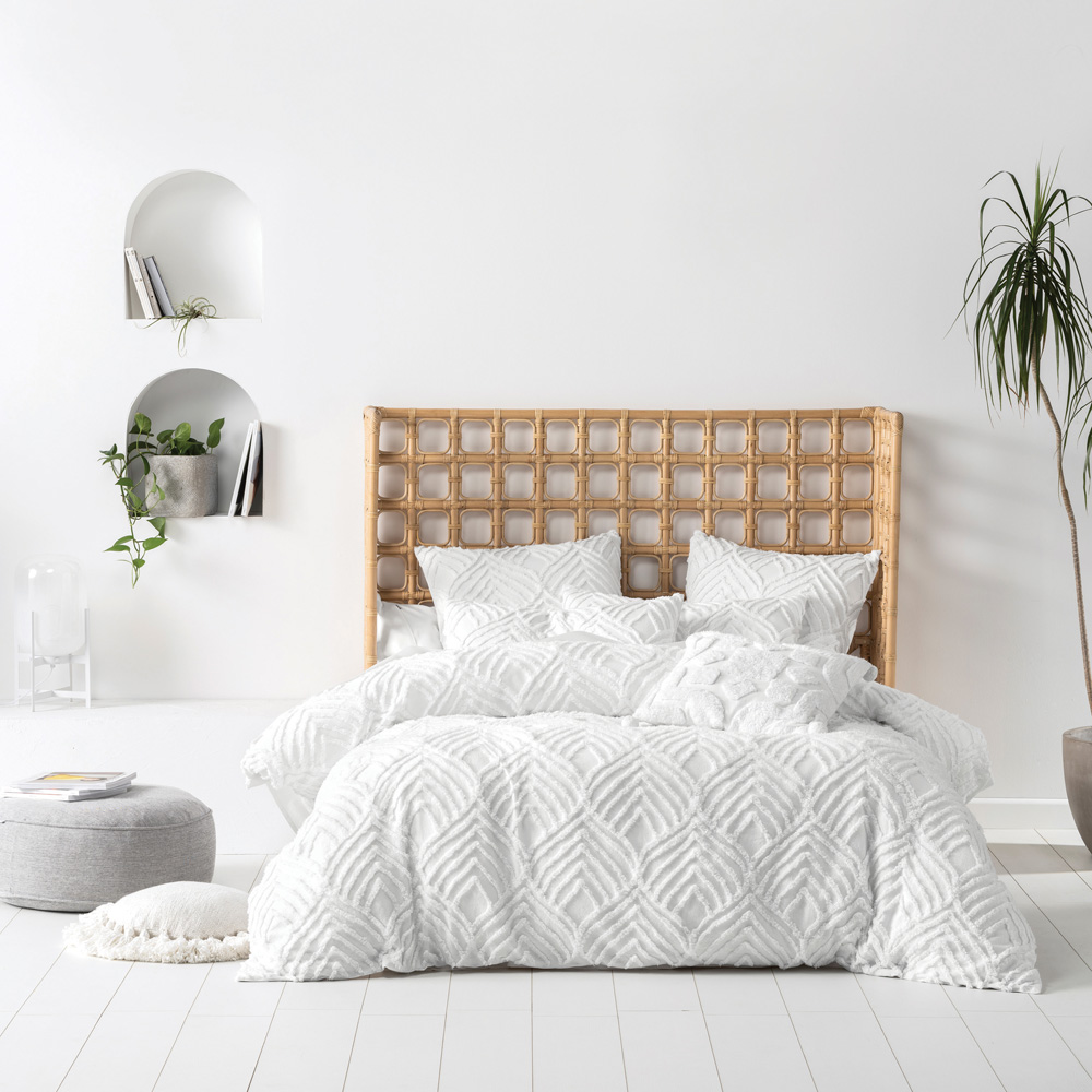 Linen House Palm Springs Super King Ogee Tufted Duvet Cover Set Image 6