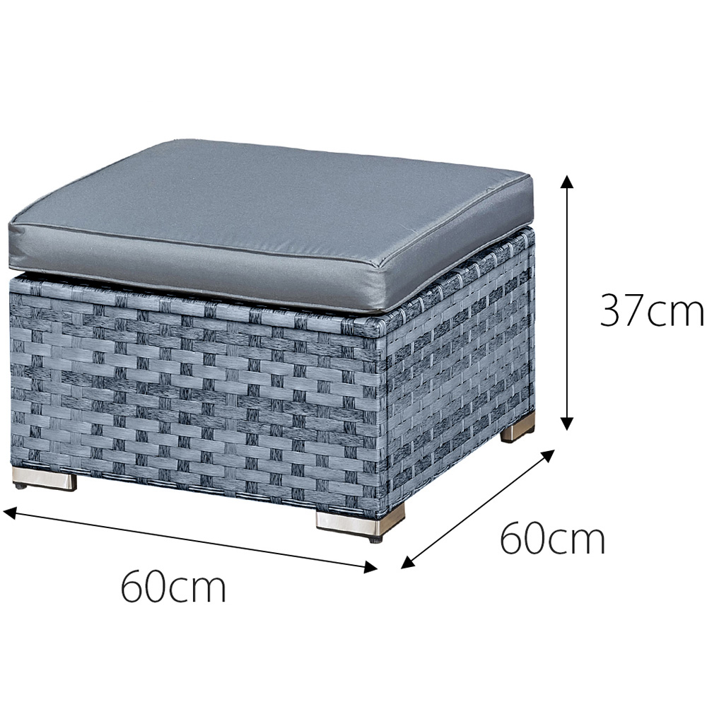 Oseasons Acorn 10 Seater Ocean Grey Rattan Deluxe Sofa Set with Rising Firepit Image 5