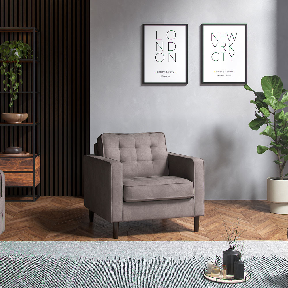Eden Pewter Chenille Armchair Image 4