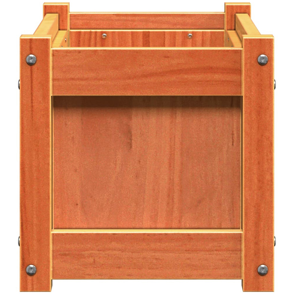 vidaXL Brown Pine Wood Garden Planter 31 x 60 x 31cm Set of 2 Image 7