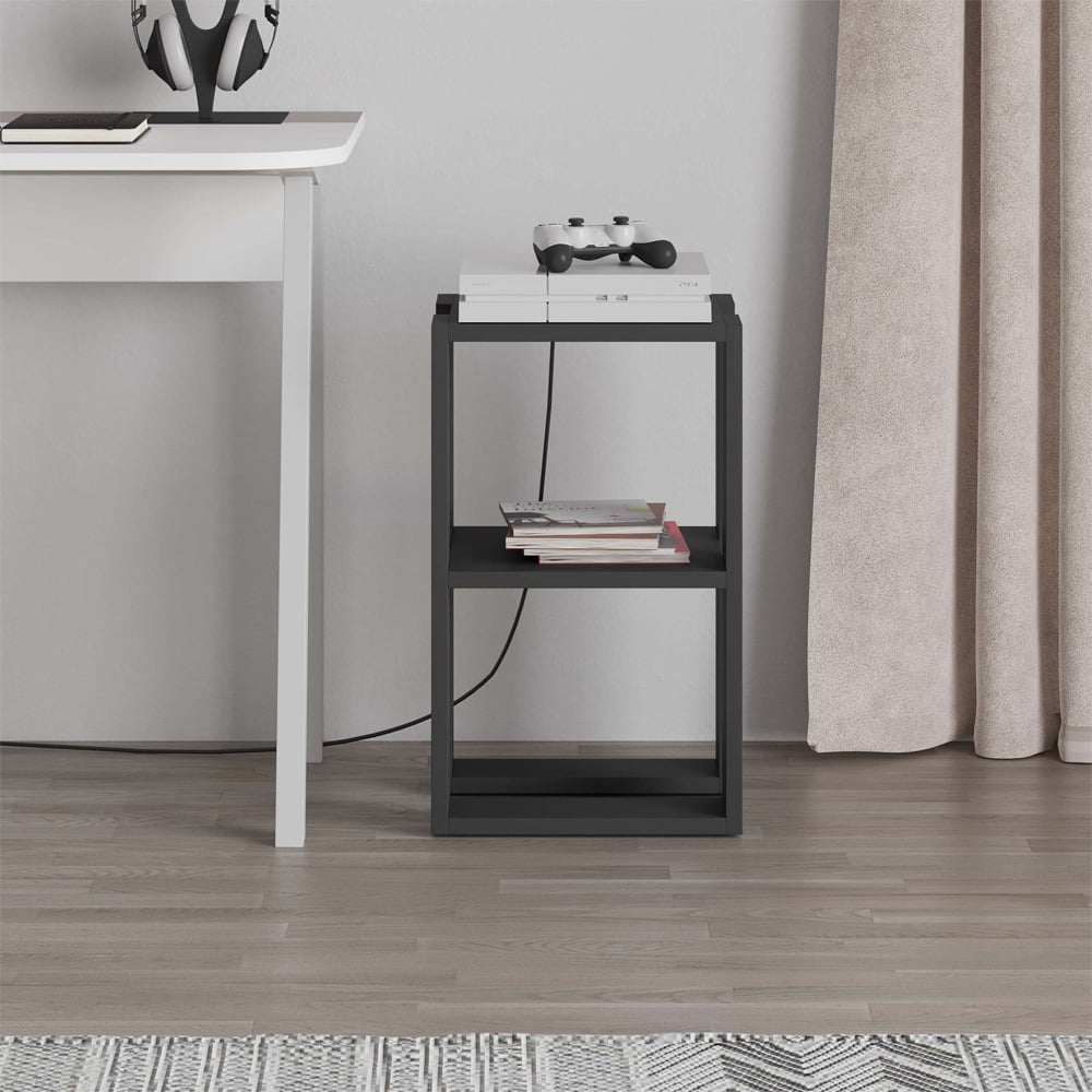 Decortie Lonie Anthracite Bedside Table Image 3