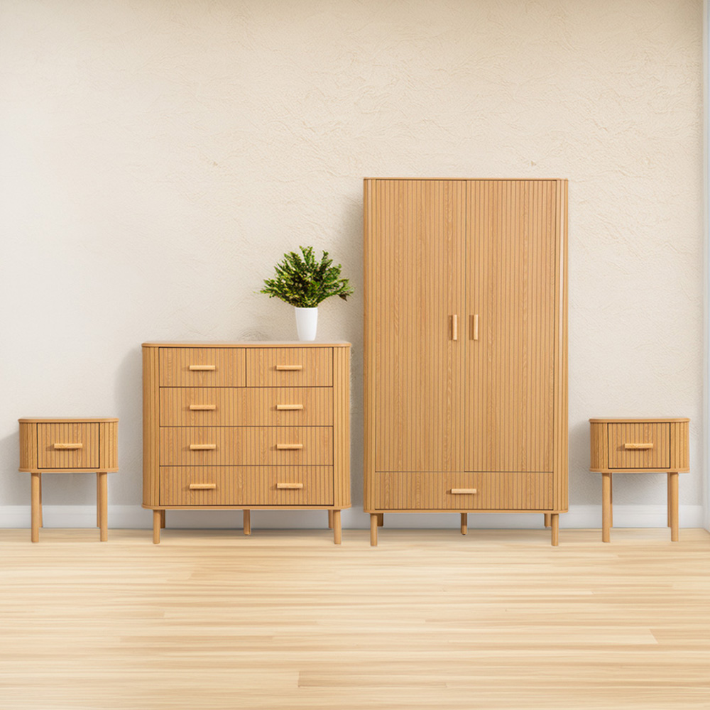 Birlea Axel Oak 4 Piece Bedroom Furniture Set Image 1
