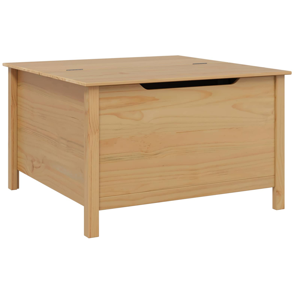 vidaXL Hill 5 Drawer Honey Brown Solid Pine Wood Coffee Table Image 4
