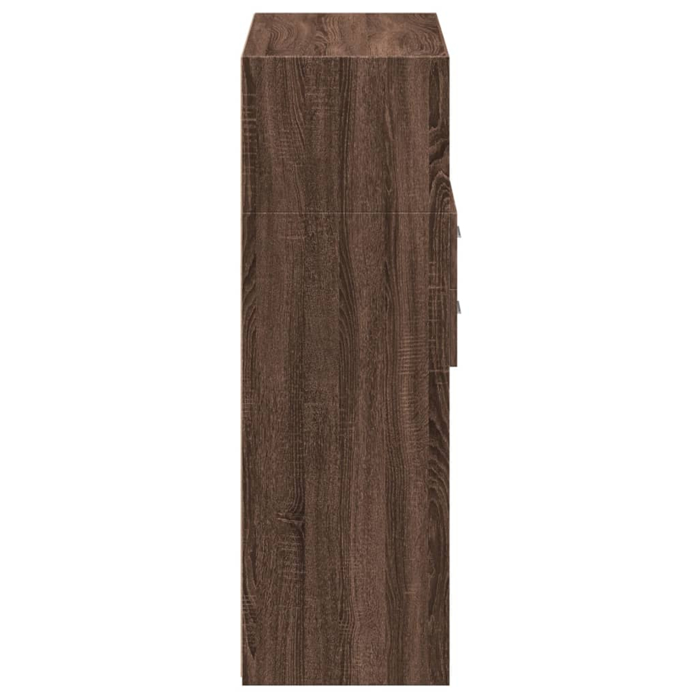 vidaXL 4 Drawer 6 Shelf Brown Oak Highboard Image 5