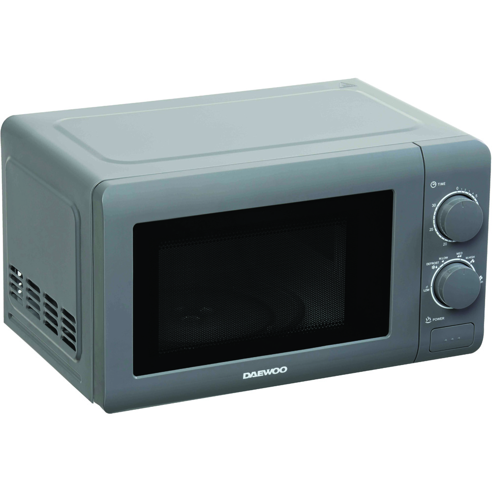 Daewoo Grey Manual Microwave 800W Image 1