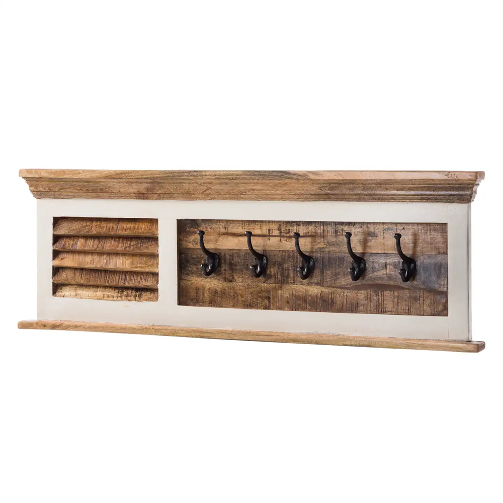 Brooklyn Alfie Wood Hook Coat Hanging Unit Image 1