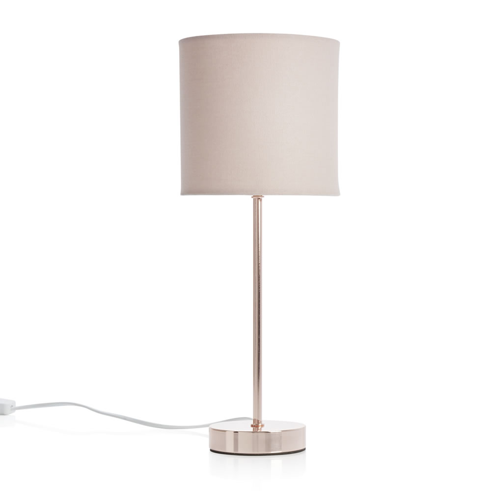 Wilko Milan Blush Table Lamp Image 3