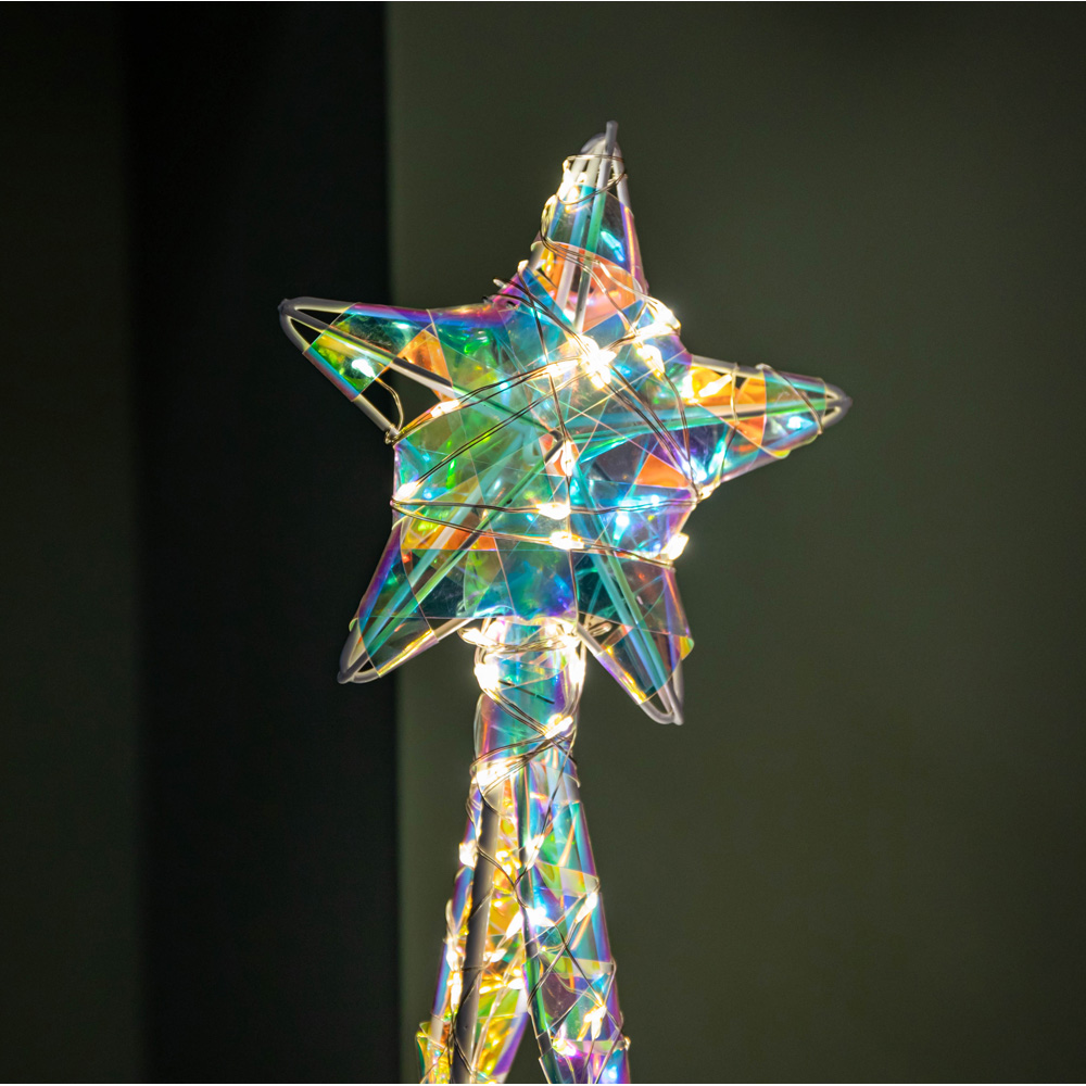 Samuel Alexander 400 Warm White LED Iridescent Shimmer Spiral Christmas Tree Decoration 3ft Image 3