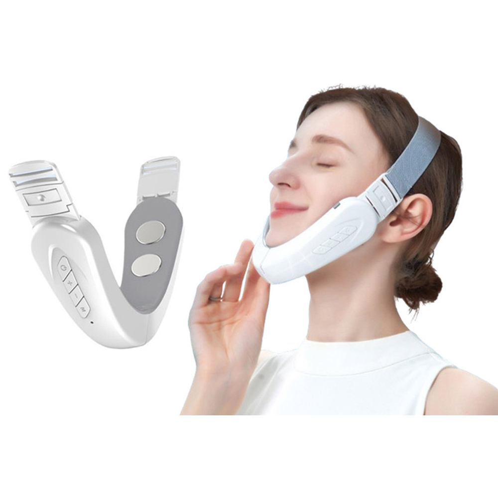 Jaoyeh 8418 Chin Strap Massage Device White 150mAh Image 2
