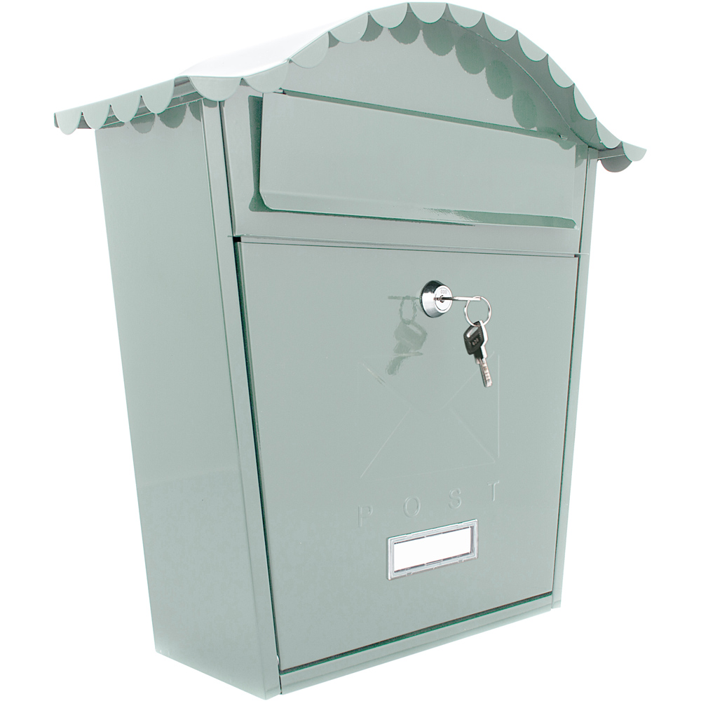 Burg-Wachter Classic Chartwell Green Wall Mounted Galvanised Steel Post Box Image 1
