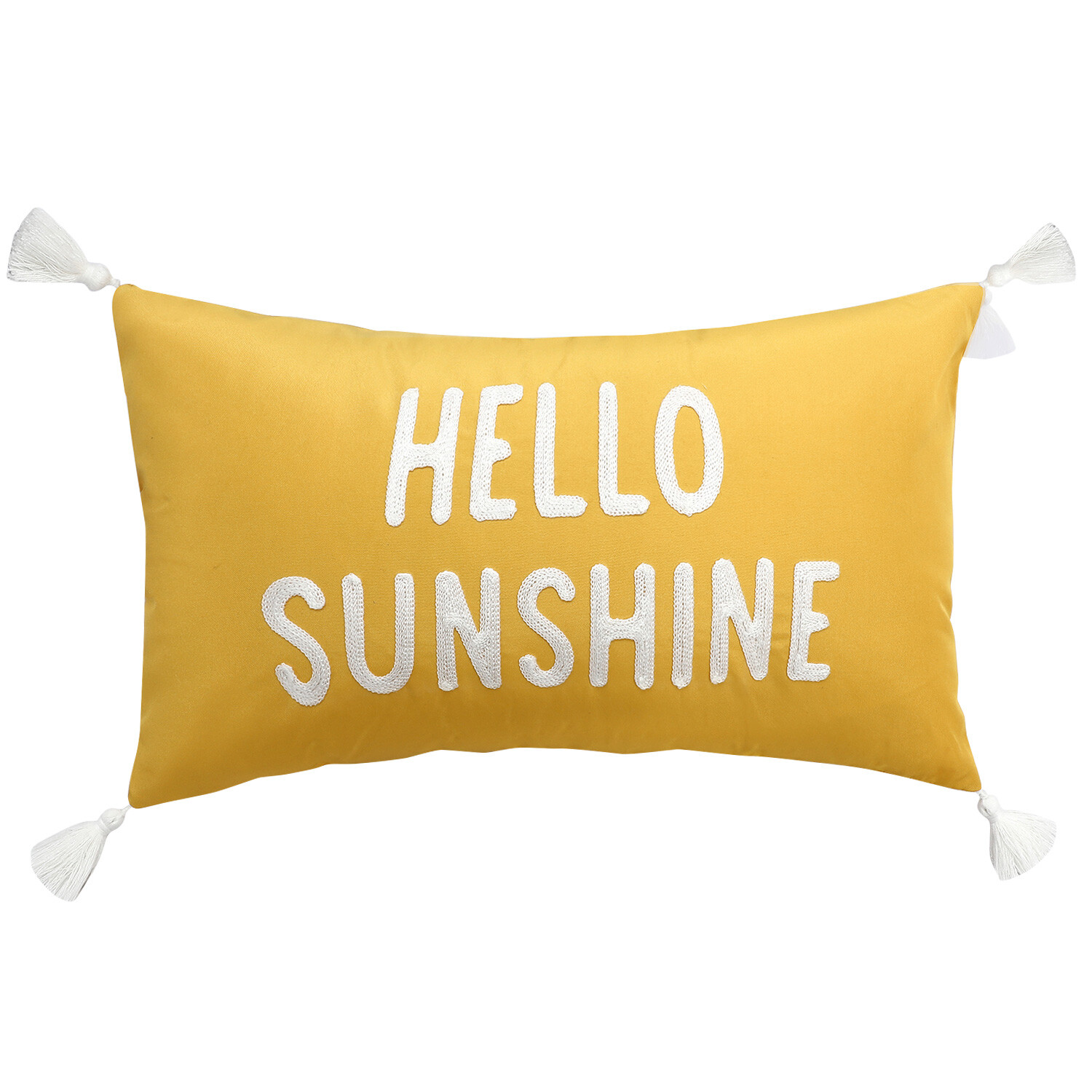 Hello Sunshine Outdoor Cushion - Yellow Image 1
