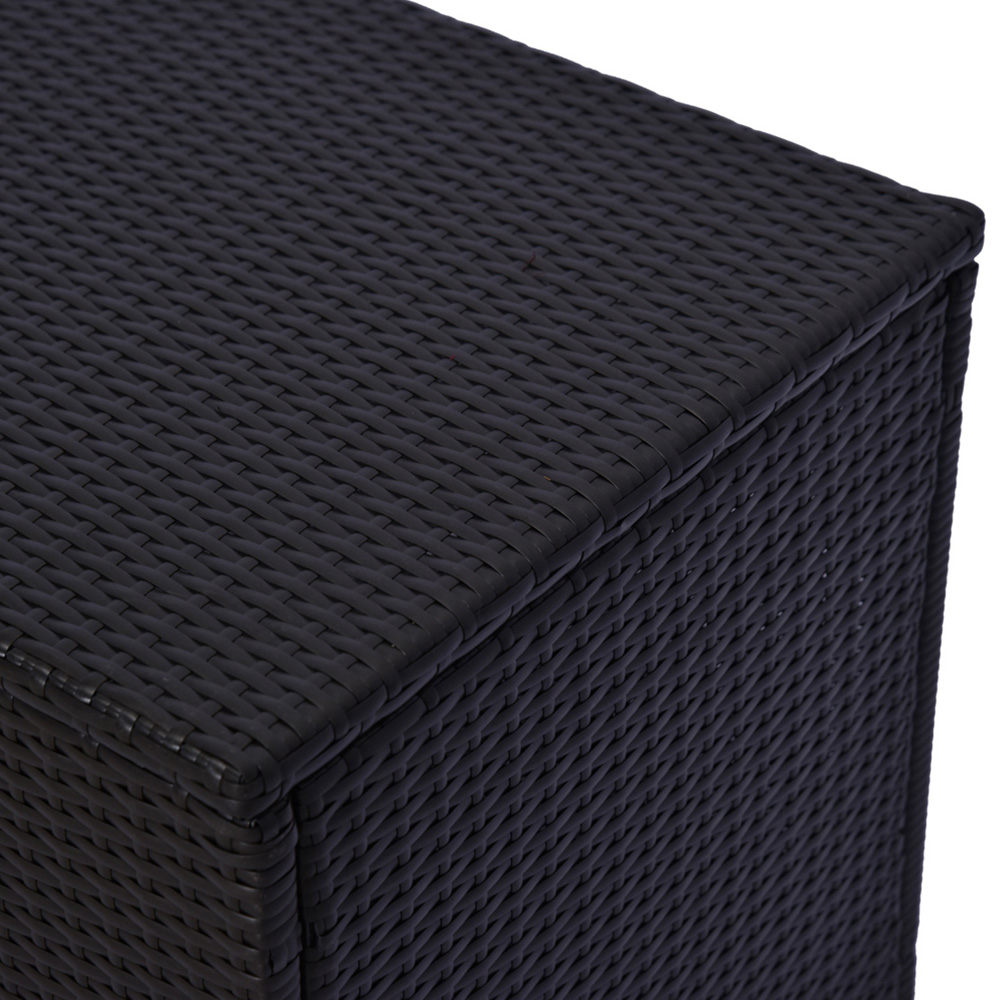 Outsunny Black Large Rattan Garden Storage Box Image 3