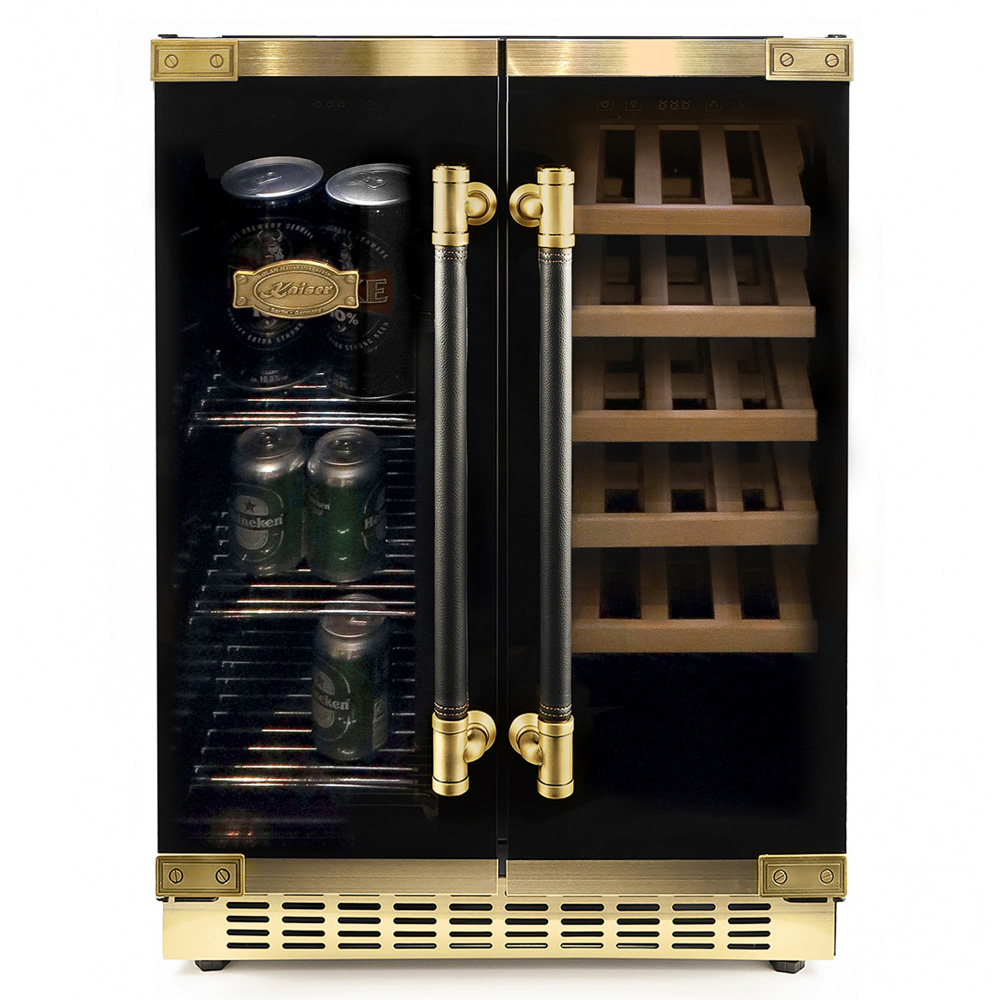 Kaiser Art Deco Anthracite Black 20 Bottle 63 Can Wine Cooler Image 1