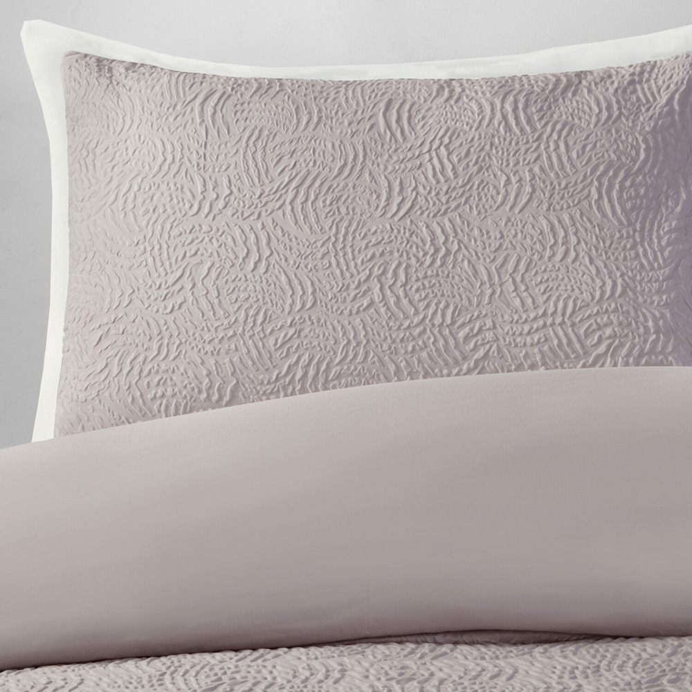 Halcyon Embossed Duvet Set Grey Double Image 3