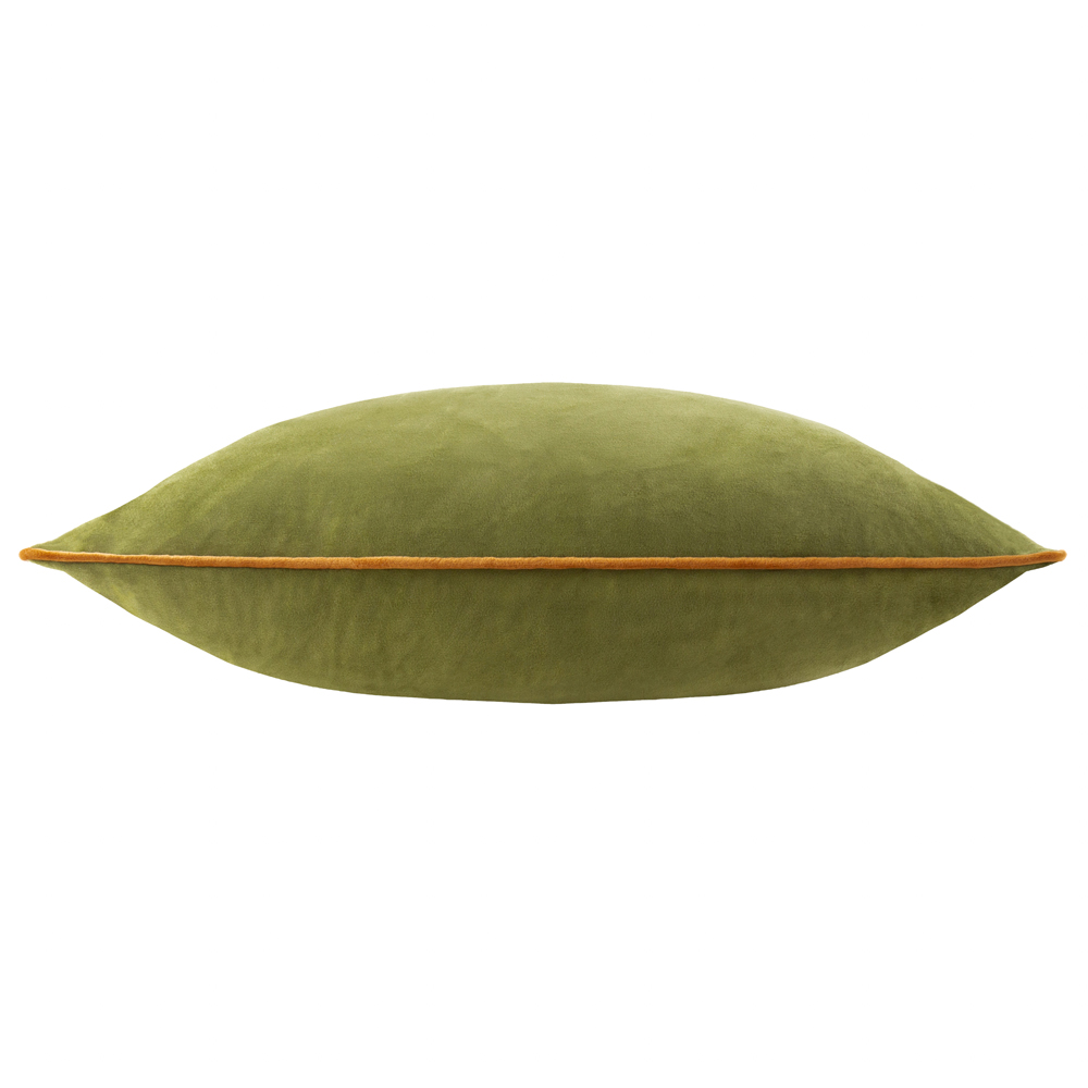 Furn Meridian Olive and Ginger Velvet Cushion 45 x 45cm Image 3