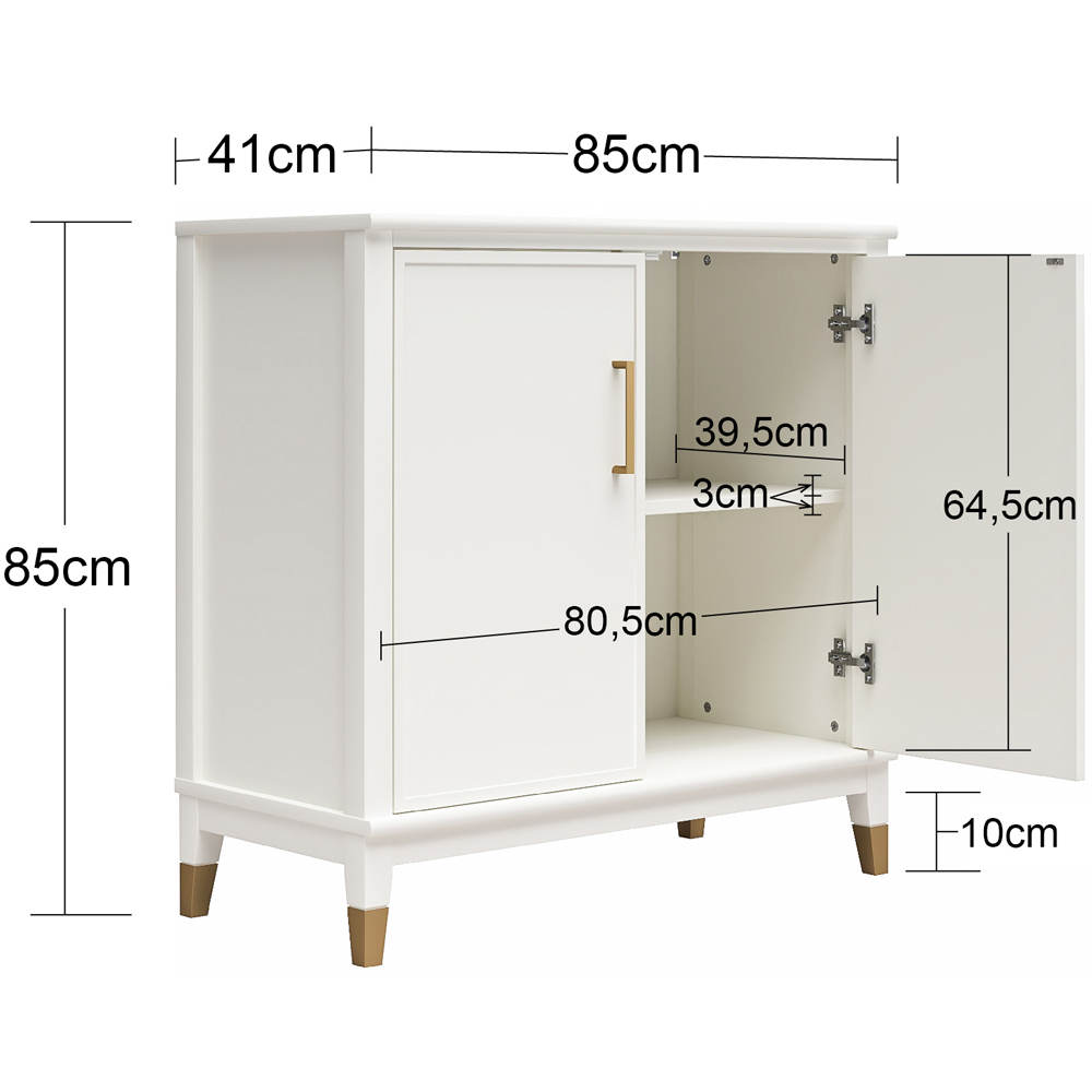 Dorel Westerleigh 2 Door Pale Green Accent Cabinet Image 8
