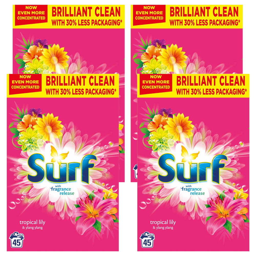 Surf Washing Powder Tropical Lily & Ylang Ylang 45 Washes Case of 4 x 2.25kg Image 1