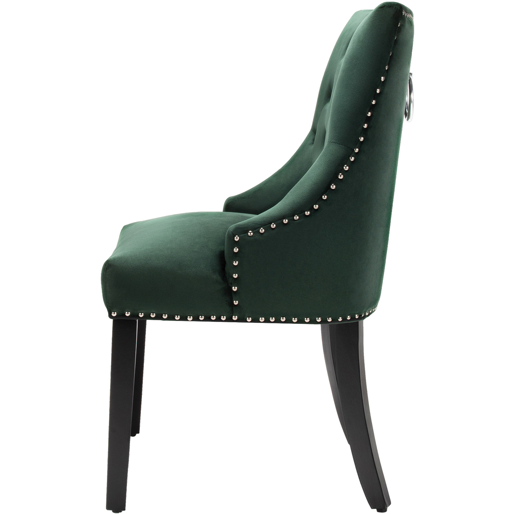 Costway Green Velvet Modern Button Tufted Studded Dining Chairs Image 5