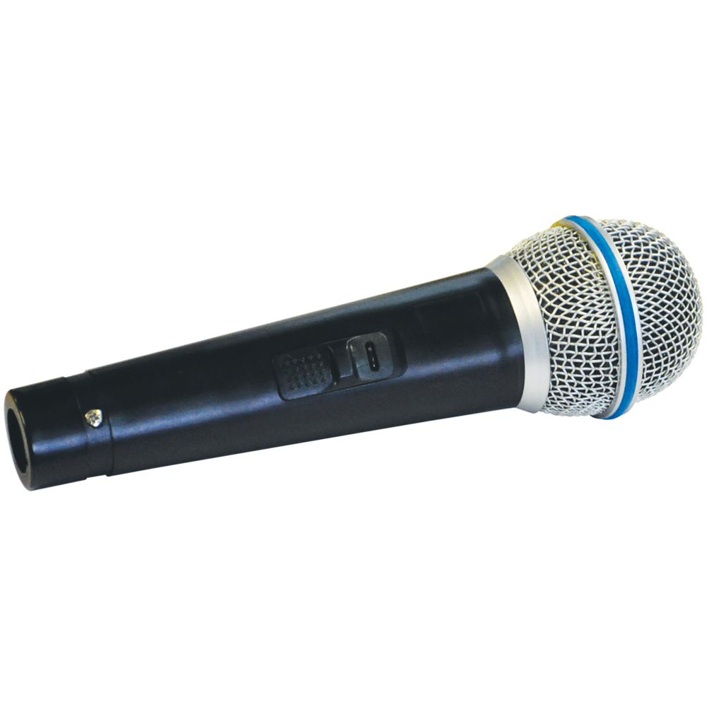 St Helens Dynamic Black and Silver Handheld Karaoke Microphone with Lead 600 Ohm Image 1
